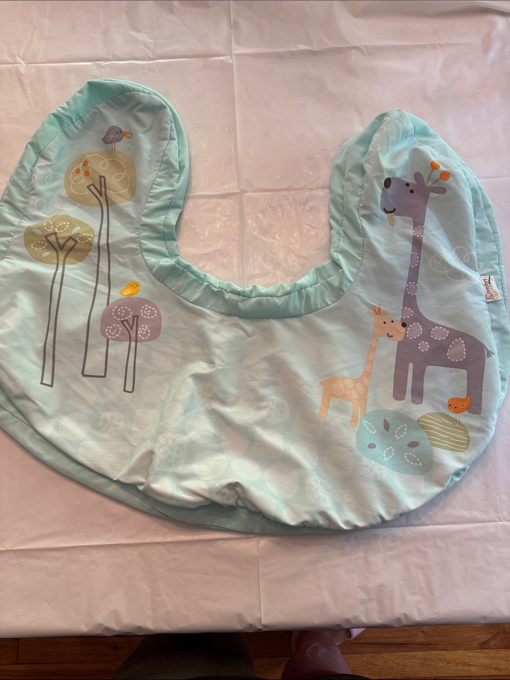 Mint Green Giraffe Nursing Pillow Cover – Kids Accessory